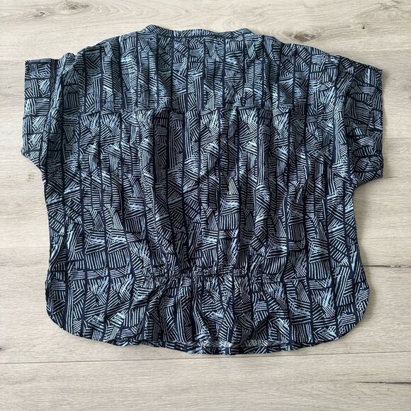 G By Guiliana Gathered Dolman-Sleeve Top Indigo Combo S NWT IN PACKAGE - Picture 4 of 8